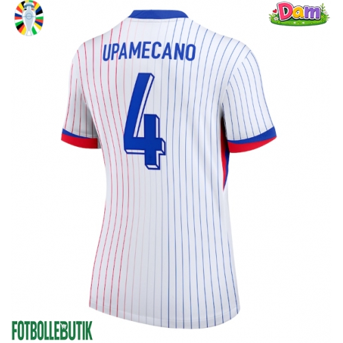 Frankrike Dayot Upamecano #4 Bortatröja Kvinnor EM 2024 Kortärmad